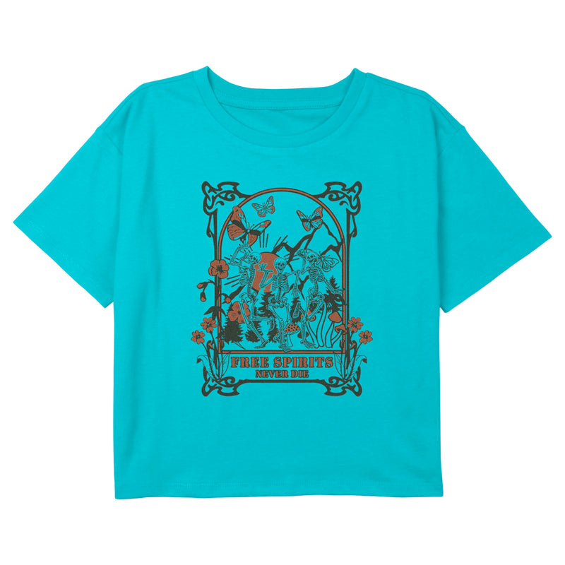 Girl's Lost Gods Free Spirits Skeletons Scene T-Shirt