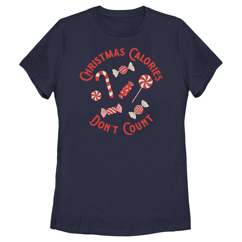 Women's Lost Gods Christmas Calories Don't Count T-Shirt