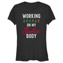 Junior's Lost Gods Working On My Santa Body T-Shirt