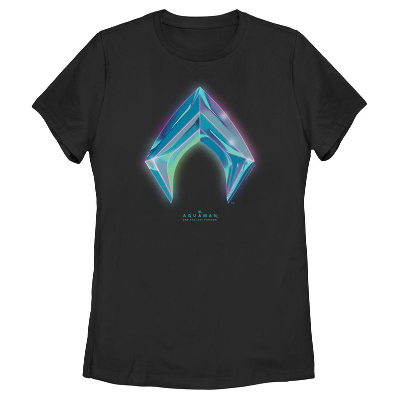 Women's Aquaman and the Lost Kingdom Shiny Emblem T-Shirt