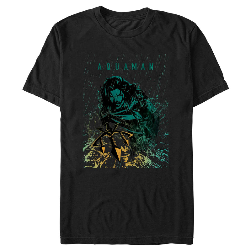 Men's Aquaman King Ocean Rain T-Shirt