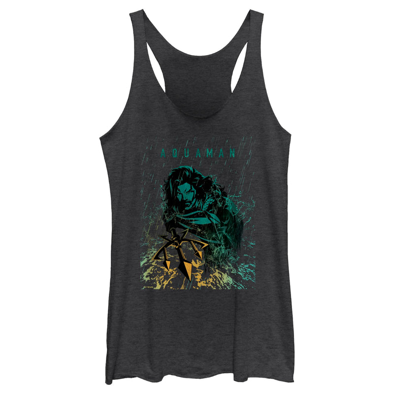 Women's Aquaman King Ocean Rain Racerback Tank Top
