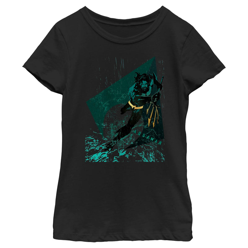 Girl's Aquaman King Water Shape T-Shirt