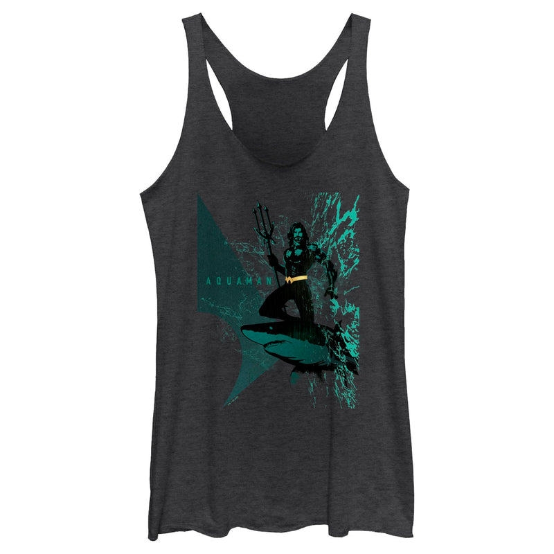 Women's Aquaman King Shark Ride Racerback Tank Top