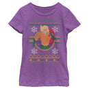 Girl's Aquaman Water King Ugly Sweater T-Shirt