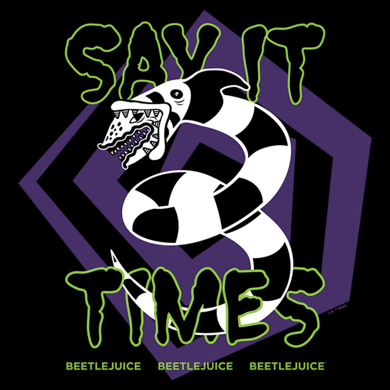 Junior's Beetlejuice Sandworm Say It 3 Times T-Shirt