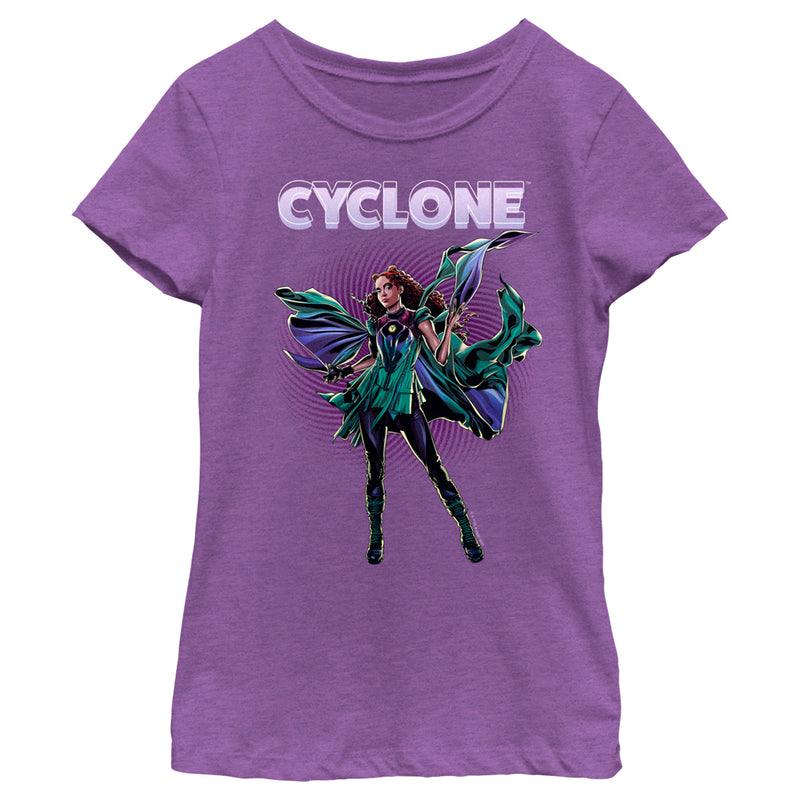 Girl's Black Adam Super Hero Cyclone T-Shirt