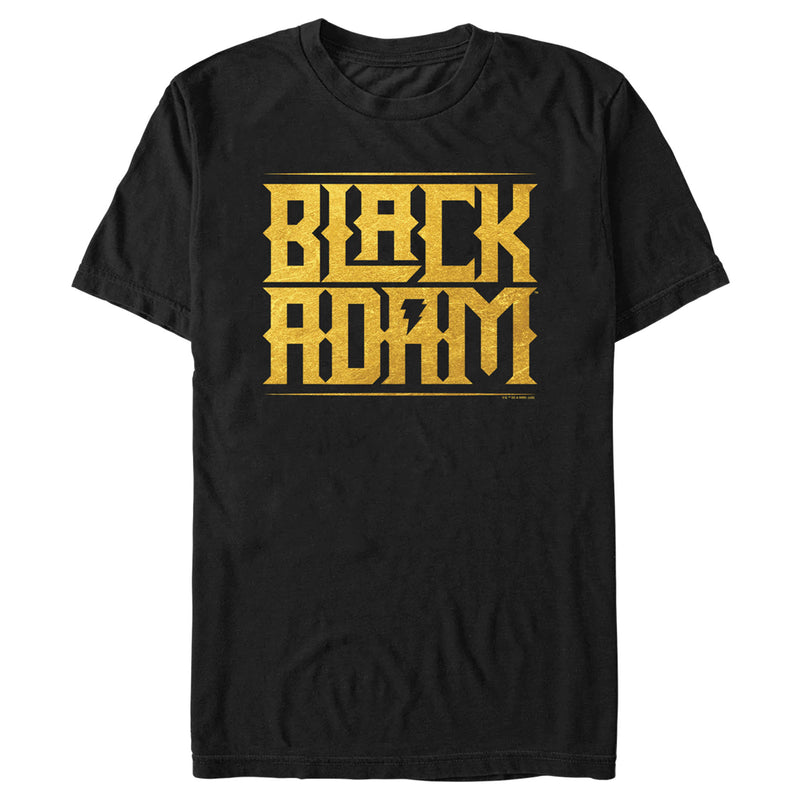 Men's Black Adam Golden Logo T-Shirt