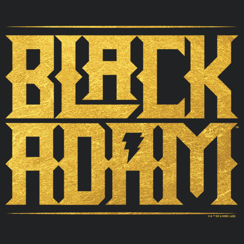 Women's Black Adam Golden Logo Racerback Tank Top