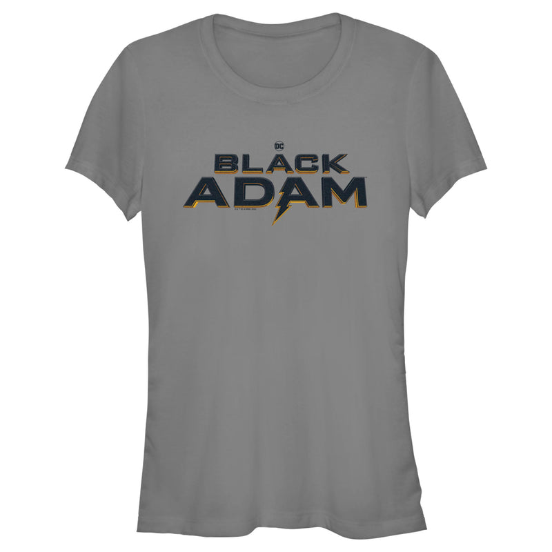 Junior's Black Adam Black Logo T-Shirt
