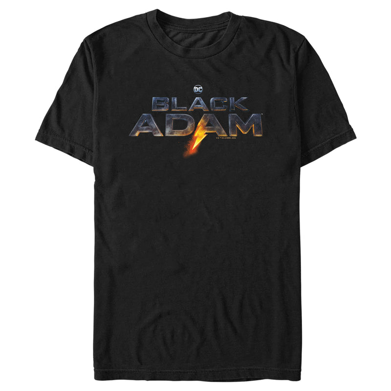 Men's Black Adam Lightening Logo T-Shirt