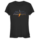 Junior's Black Adam Lightening Logo T-Shirt