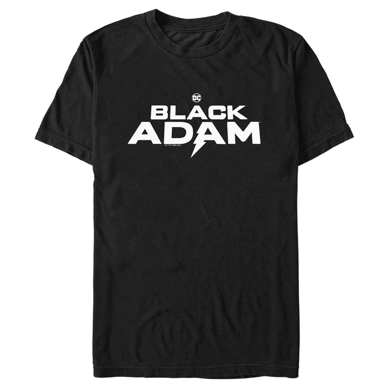 Men's Black Adam White Logo T-Shirt