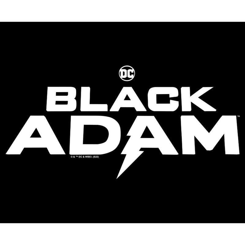 Men's Black Adam White Logo T-Shirt