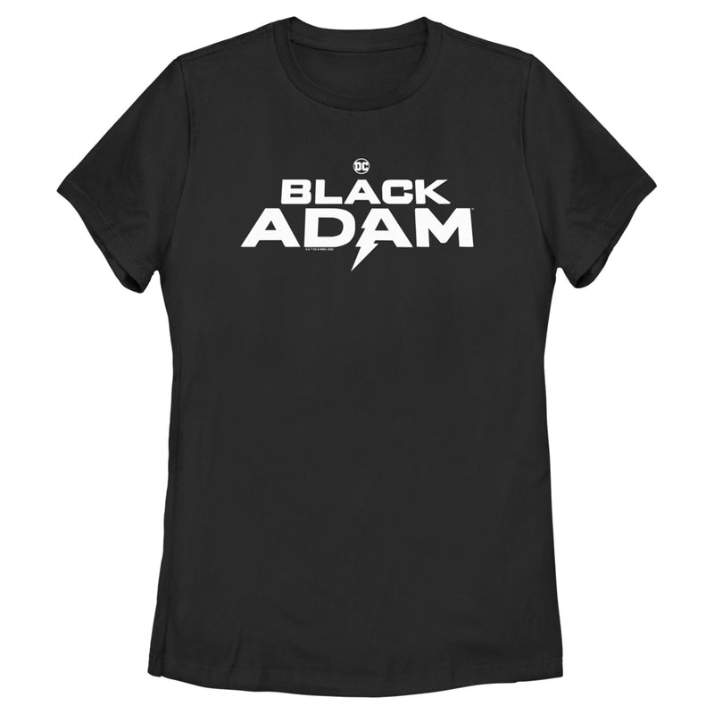 Women's Black Adam White Logo T-Shirt