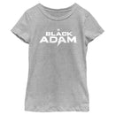 Girl's Black Adam White Logo T-Shirt