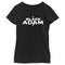 Girl's Black Adam White Logo T-Shirt