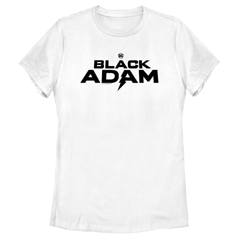 Women's Black Adam Bold Black Logo T-Shirt