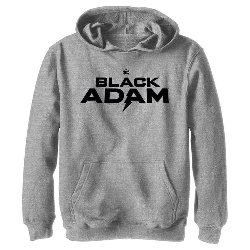 Boy's Black Adam Bold Black Logo Pull Over Hoodie