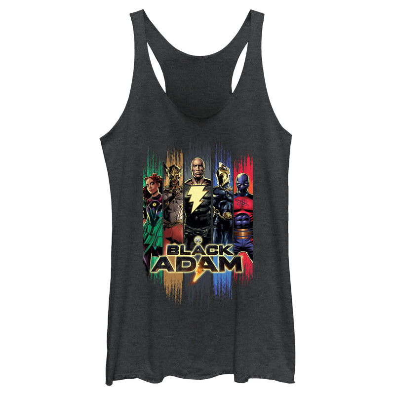 Women's Black Adam Superheroes From JSA Racerback Tank Top