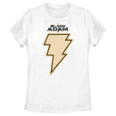 Women's Black Adam Yellow Lightning Bolt T-Shirt