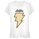 Junior's Black Adam Yellow Lightning Bolt T-Shirt