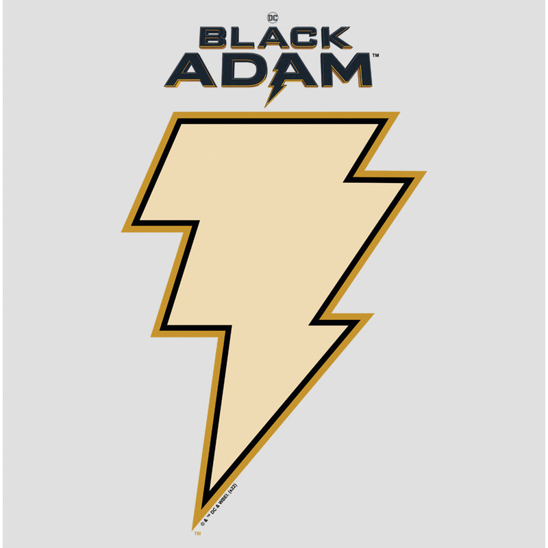 Women's Black Adam Yellow Lightning Bolt Racerback Tank Top