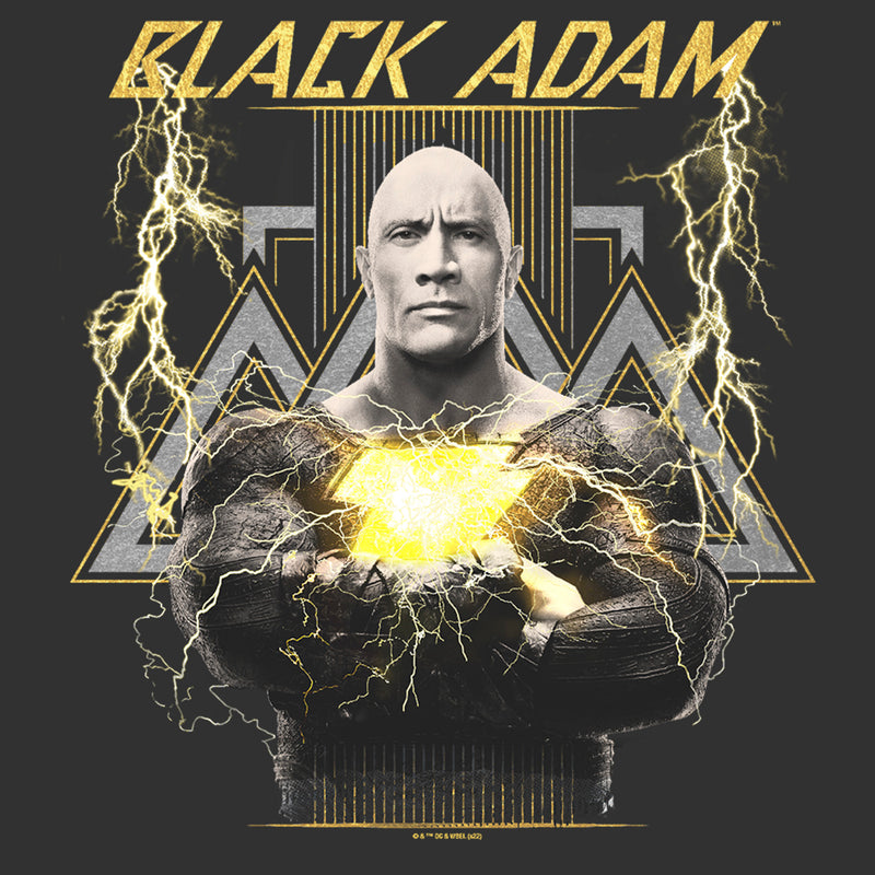 Men's Black Adam Black and White Posing T-Shirt