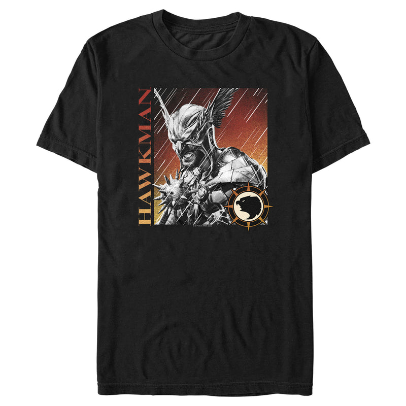 Men's Black Adam Hawk Mace T-Shirt