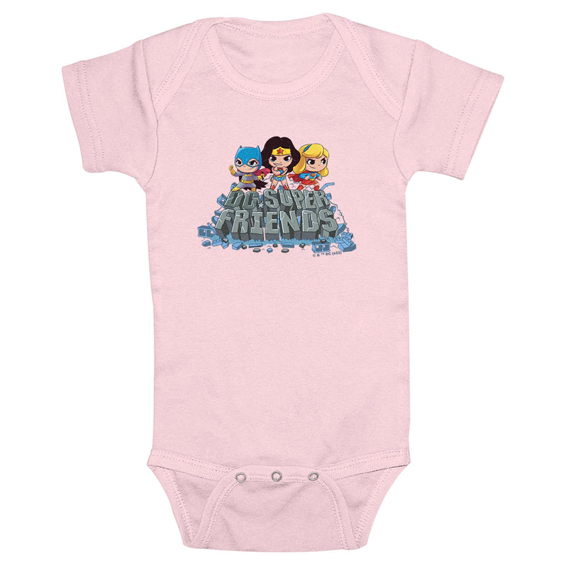 Infant's DC Super Friends Chibi Superheroines Onesie