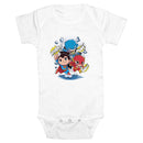 Infant's DC Super Friends Wham Pow Boom Onesie