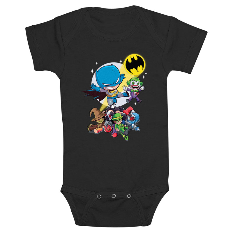 Infant's DC Super Friends Chibi Batman Defeats Onesie