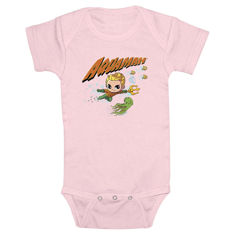 Infant's DC Super Friends Aquaman and Friends Onesie