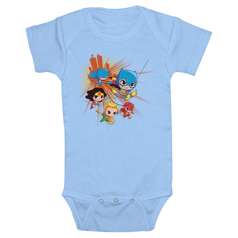 Infant's DC Super Friends Group Attack Onesie