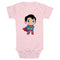 Infant's DC Super Friends Chibi Superman Power Pose Onesie