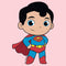 Infant's DC Super Friends Chibi Superman Power Pose Onesie