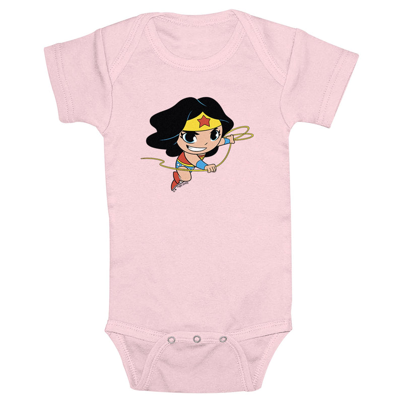 Infant's DC Super Friends Chibi Wonder Woman Attack Onesie