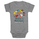 Infant's DC Super Friends Character Logos Onesie