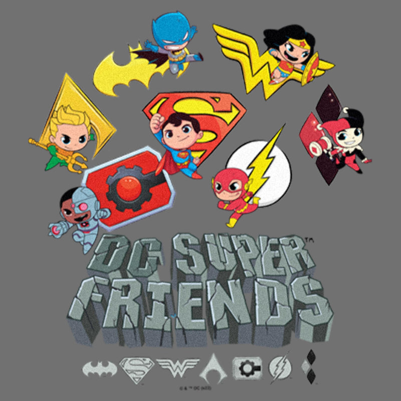 Infant's DC Super Friends Character Logos Onesie