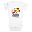 Infant's DC Super Friends Logos Onesie