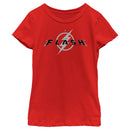 Girl's The Flash Black Official Logo T-Shirt