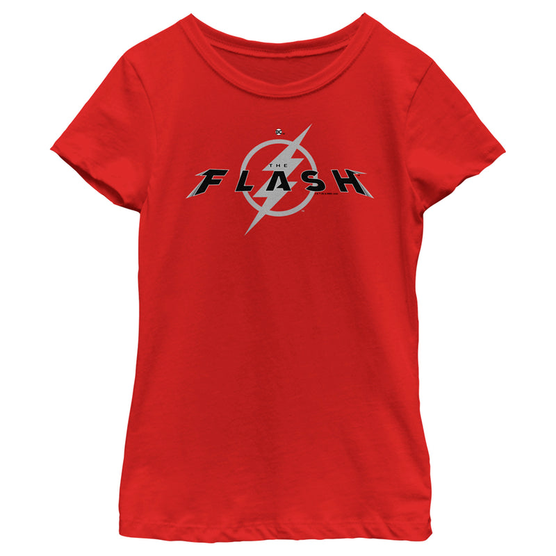 Girl's The Flash Black Official Logo T-Shirt