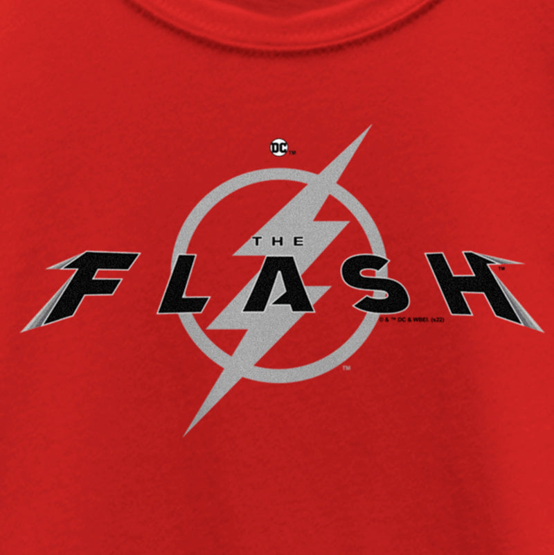 Girl's The Flash Black Official Logo T-Shirt