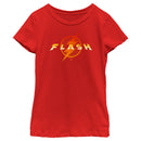 Girl's The Flash Animated Yellow Logo T-Shirt