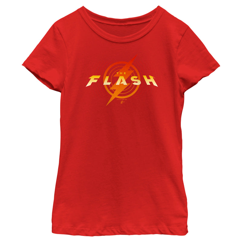 Girl's The Flash Animated Yellow Logo T-Shirt