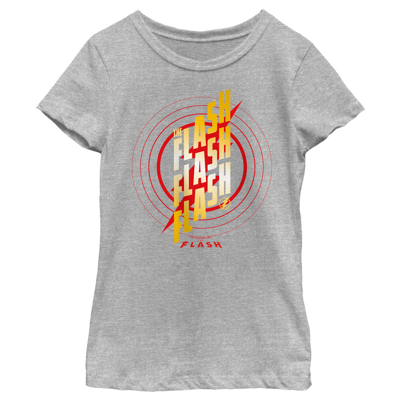 Girl's The Flash Triple Gold Logo T-Shirt