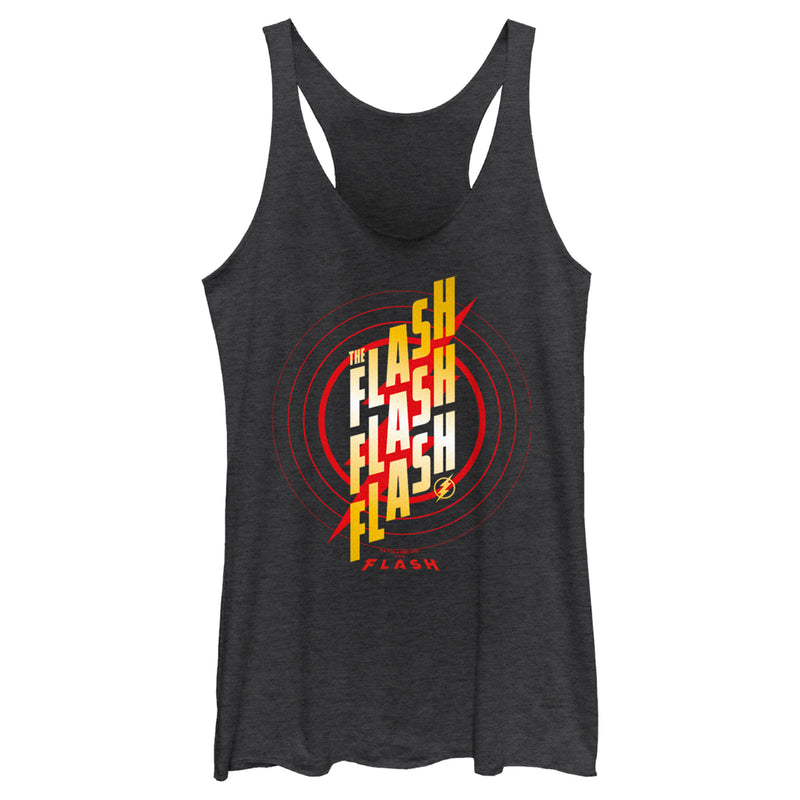 Women's The Flash Triple Gold Logo Racerback Tank Top