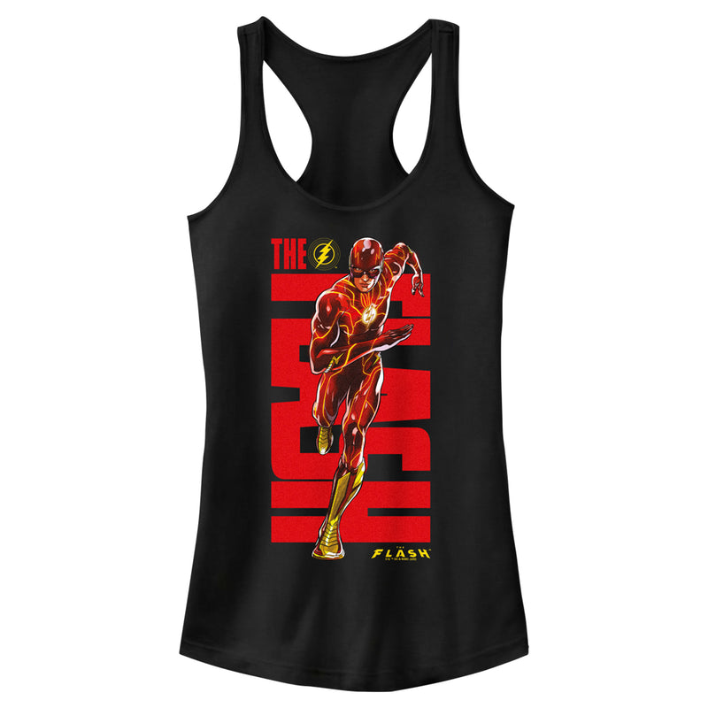 Junior's The Flash Speedster Bold Red Logo Racerback Tank Top