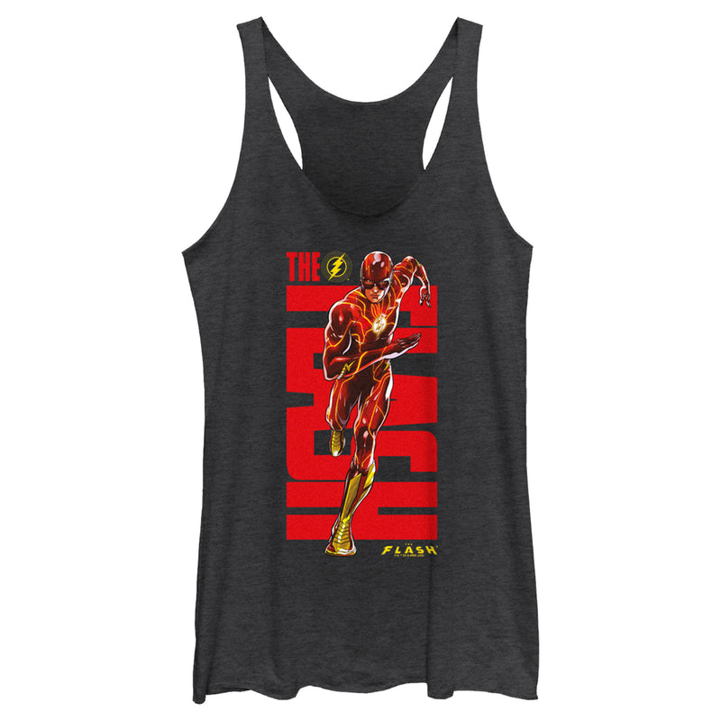 Women's The Flash Speedster Bold Red Logo Racerback Tank Top