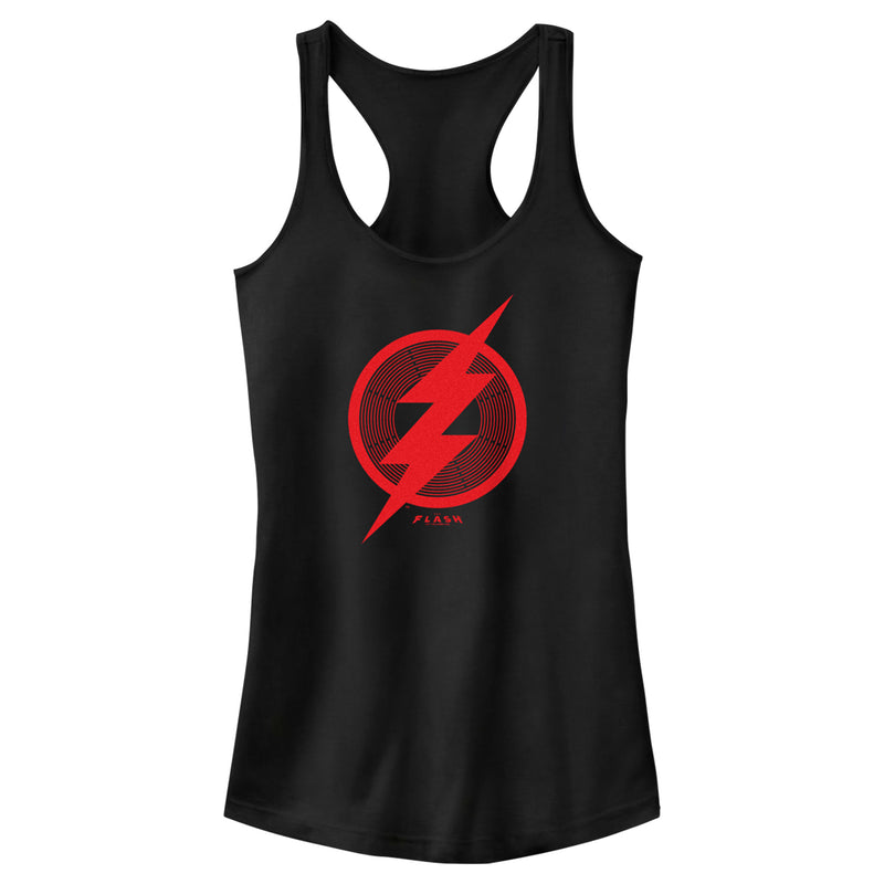 Junior's The Flash Red Lightning Bolt Symbol Racerback Tank Top